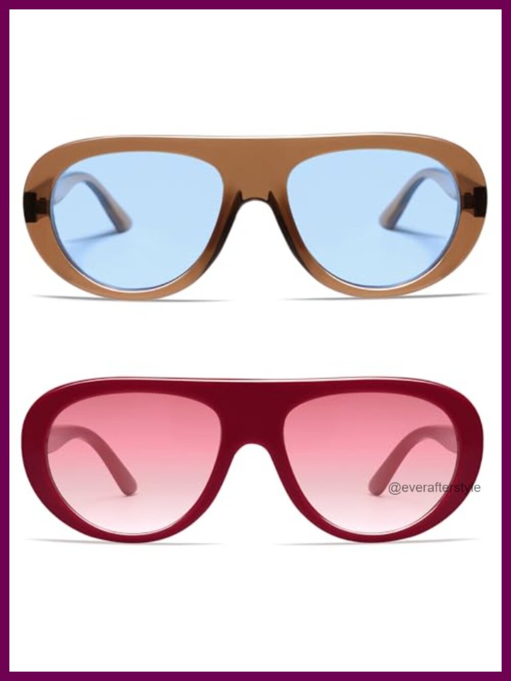 Oversized Retro Aviator Sunglasses UV Protection Unisex Full-Frame for Driving